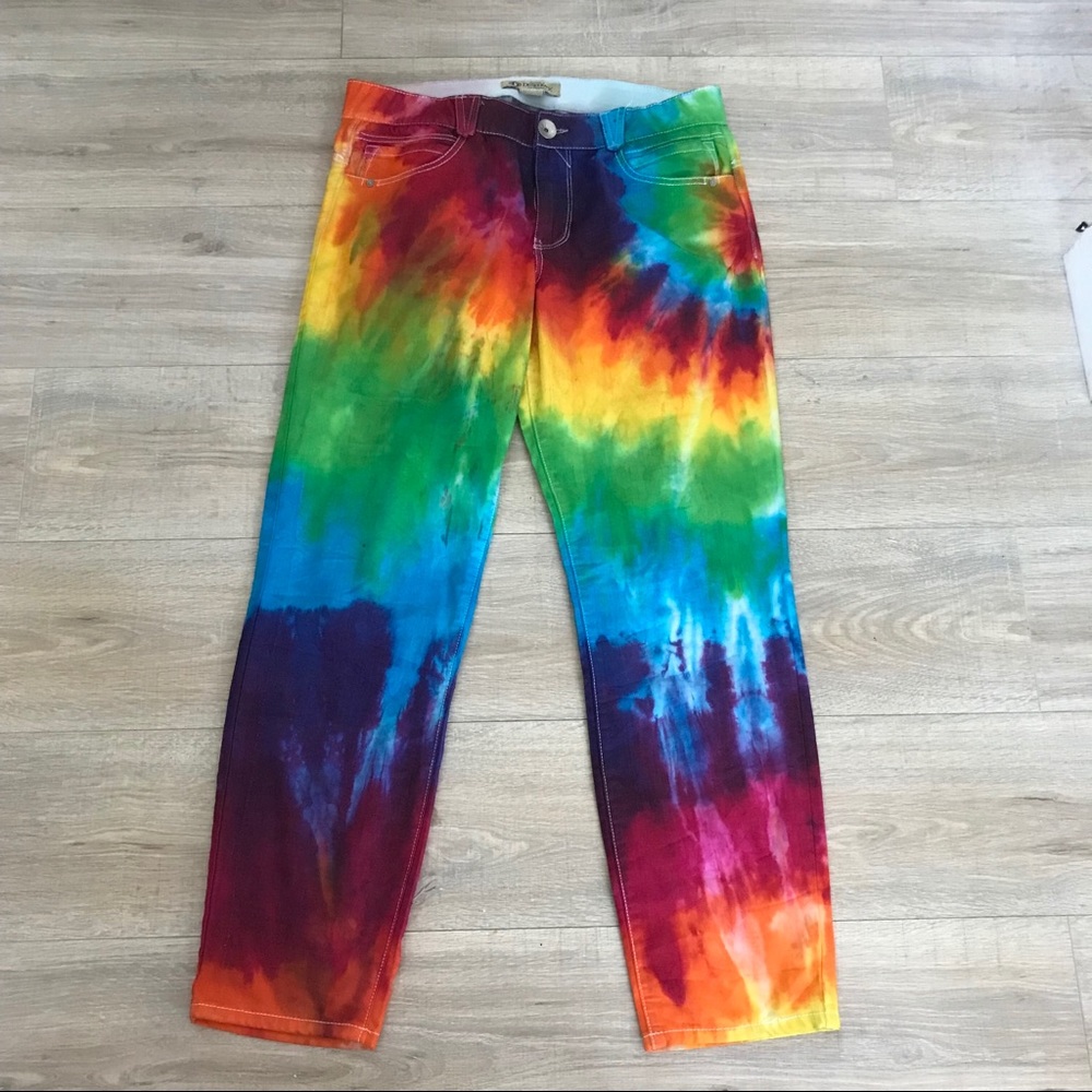 Vintage Tie-Dyed Straight Leg Pants